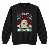 Merry Meowmass pulóver gazdiknak választható macskával - egyedi karácsonyi ajándék