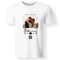 A Mi dalunk - Férfi póló szerkeszthető QR kóddal Valentin napra