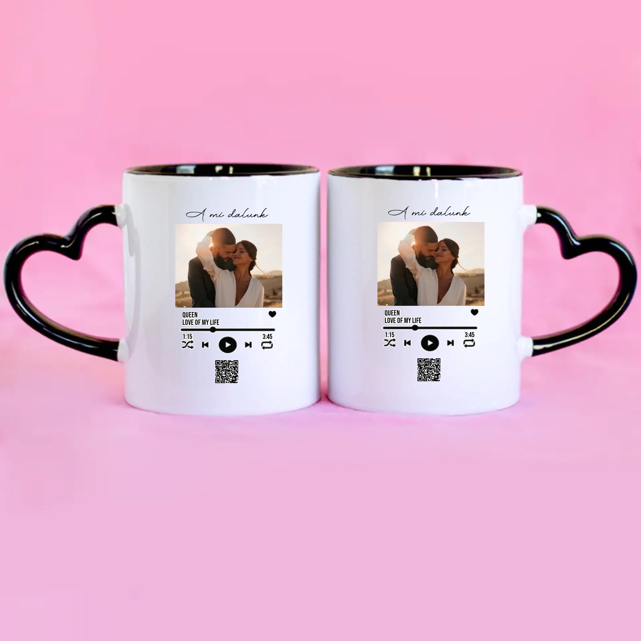 A Mi dalunk - Szerkeszthető bögre QR kóddal Valentin napra