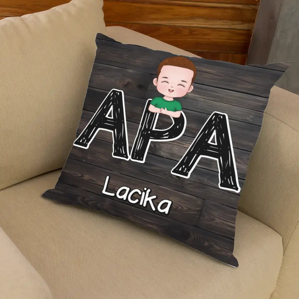 Cuki karakteres telinyomatos FullPrint párna Apáknak