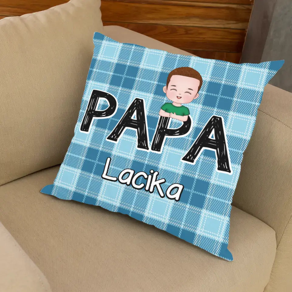Cuki karakteres telinyomatos FullPrint párna Papáknak