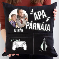 Egyedi fényképes ajándék zsebes párna Apáknak