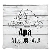 Egyedi feliratos telinyomatos FullPrint párna Apáknak