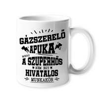 Gázszerelő apuka- egyedi ajándék bögre apának