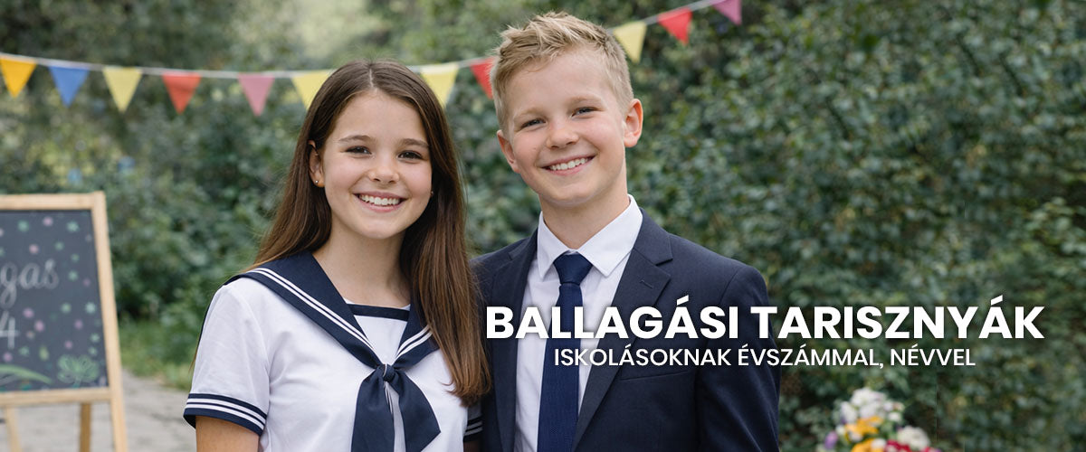 Ballagási tarisznyák iskolásoknak, gimnáziumoknak ballagás évszámmal, intézmény nevével, idézettel