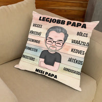 Papa jellemzős telinyomatos FullPrint párna
