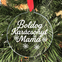 Boldog Karácsonyt Mama üveg dísz – meghitt karácsonyi ajándék Mamának_