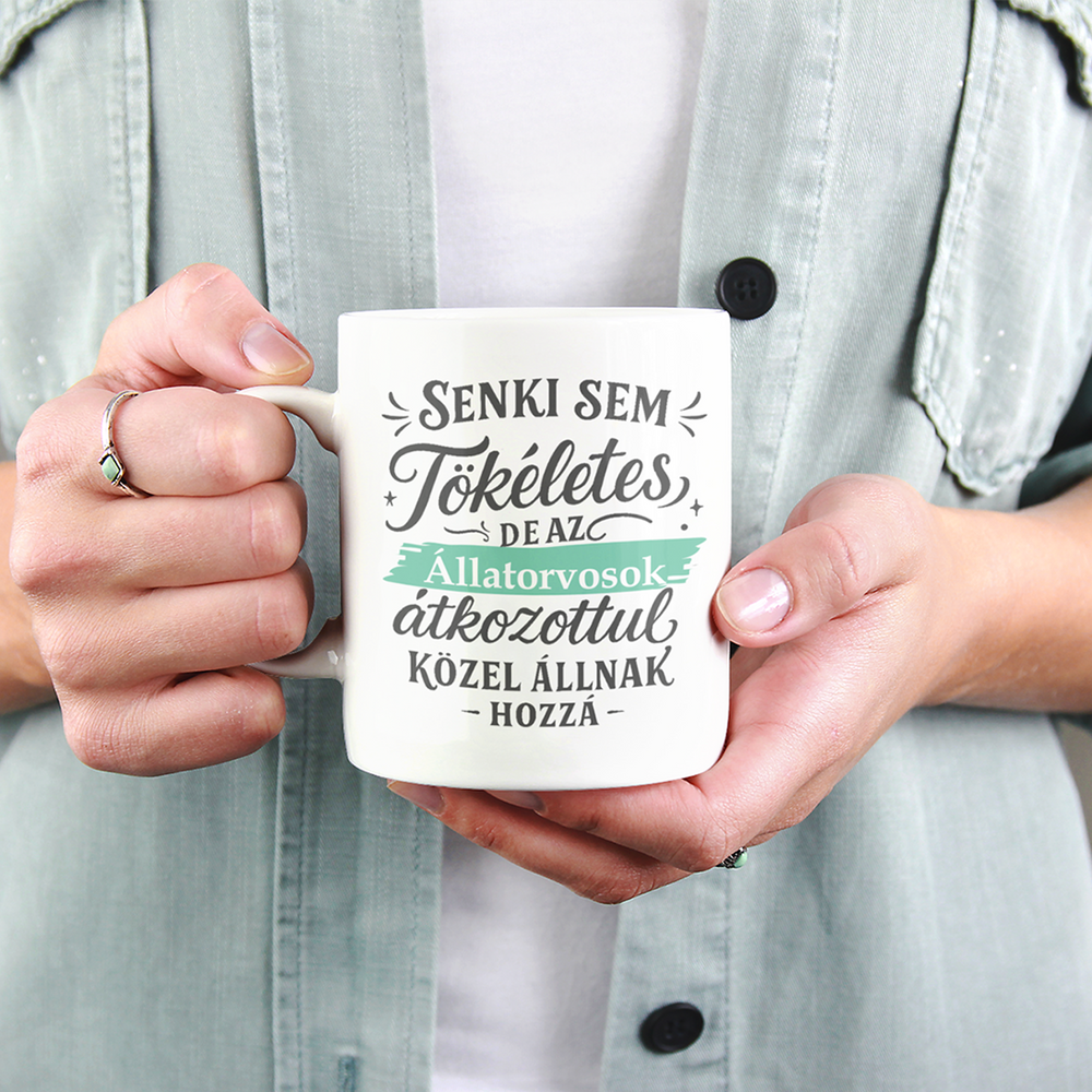 Senki sem tökéletes - ajándék bögre állatorvosoknak