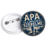 Apák napi ajándék kitűző - Apa a fia első hőse