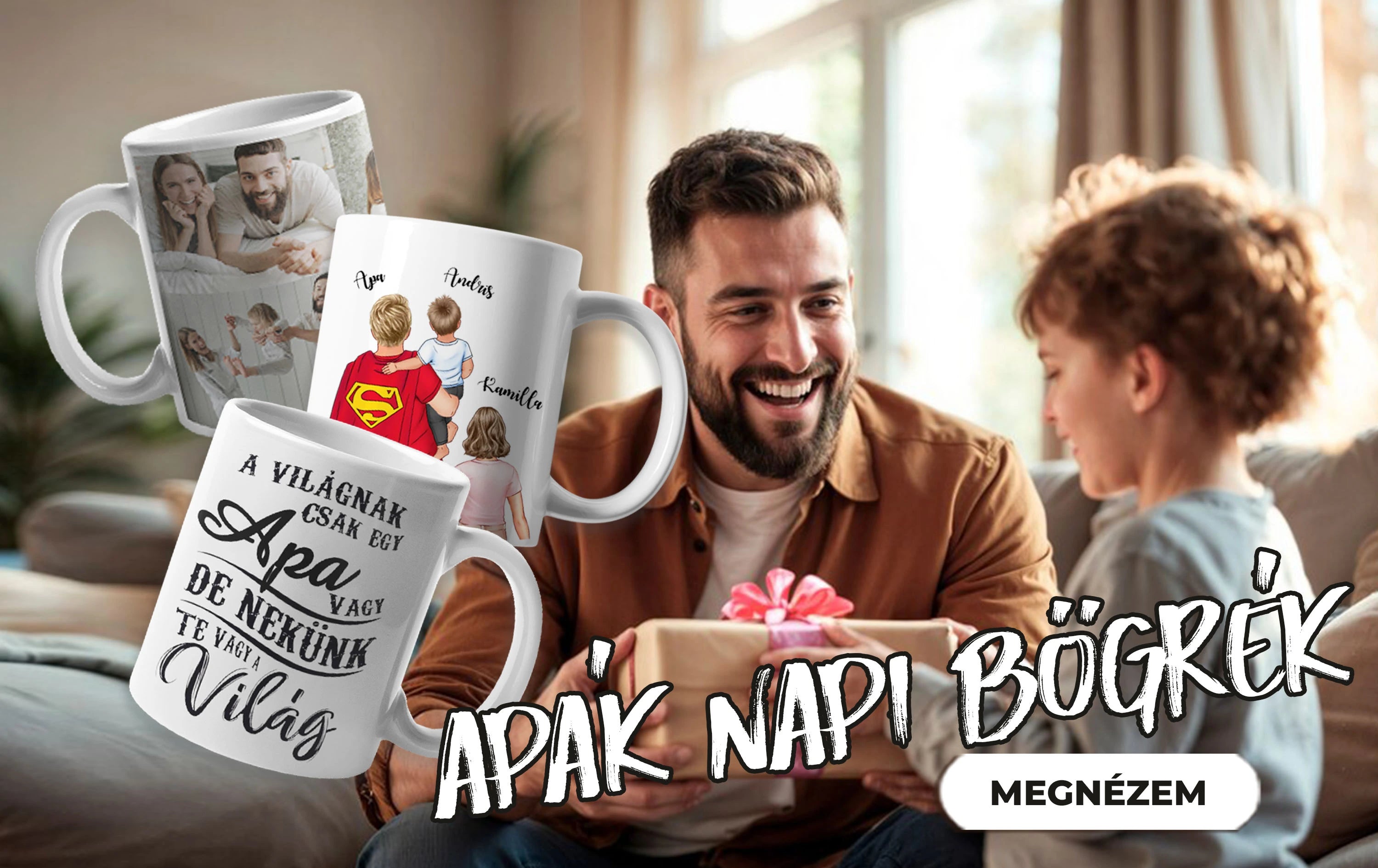 Egyedi Apák Napi ajándék bögre