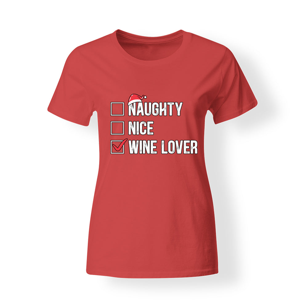 Wine lover karácsonyi női póló