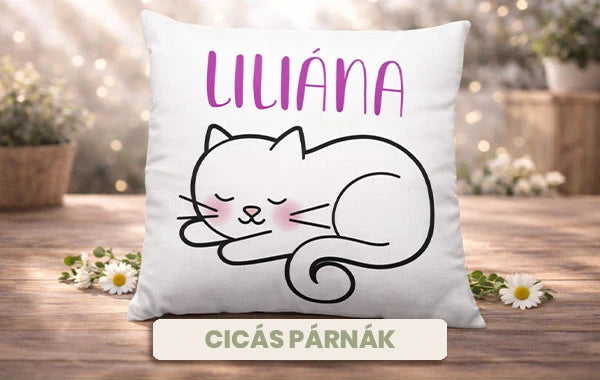 Cicás párnák - egyedi ajándékok