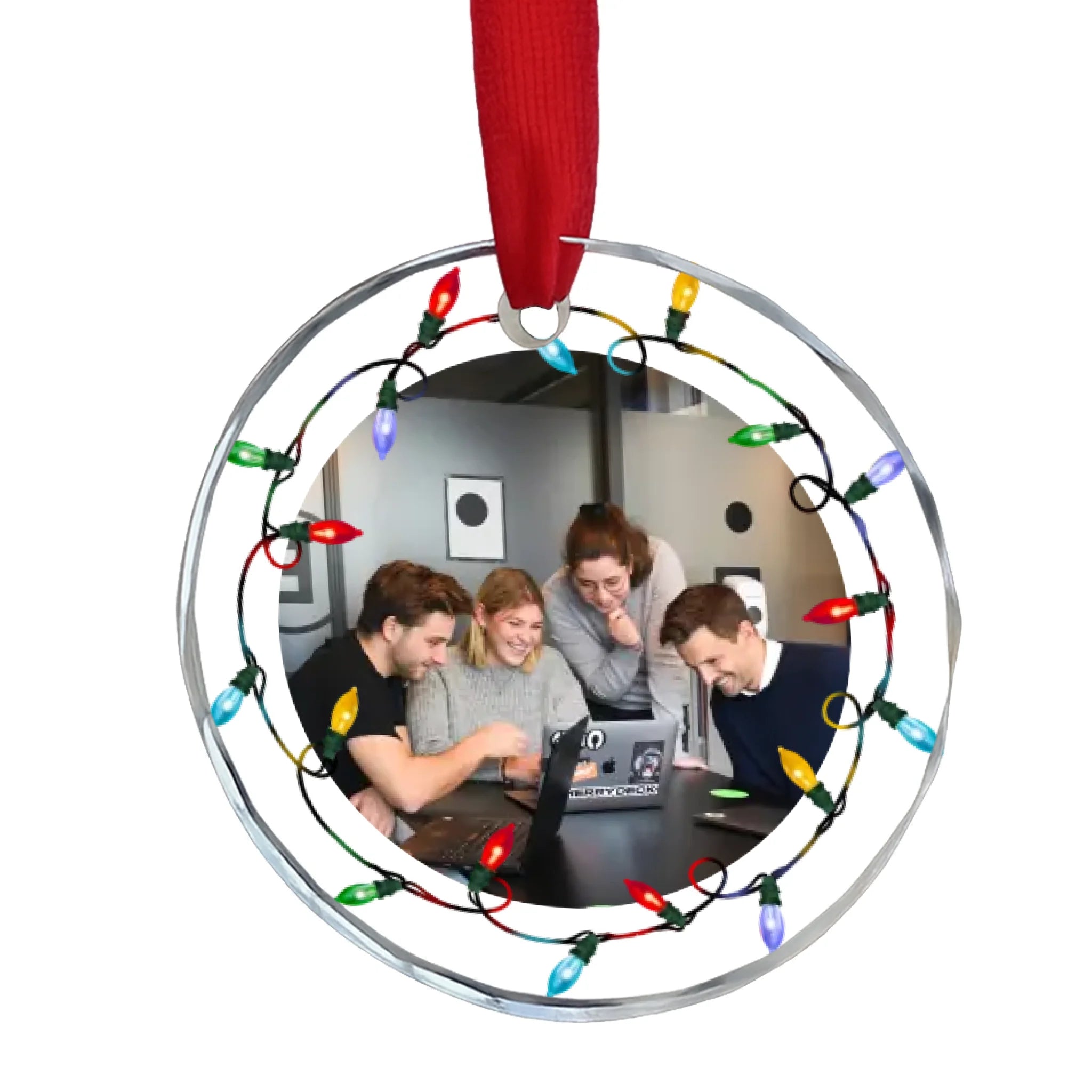 Egyedi képes ajándék üveg karácsonyfadísz