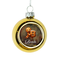 Karácsonyi arany gömbdísz egyedi névvel és kezdőbetűvel