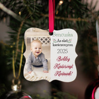 Első karácsonyom - ajándék karácsonyfadísz egyedi fényképpel