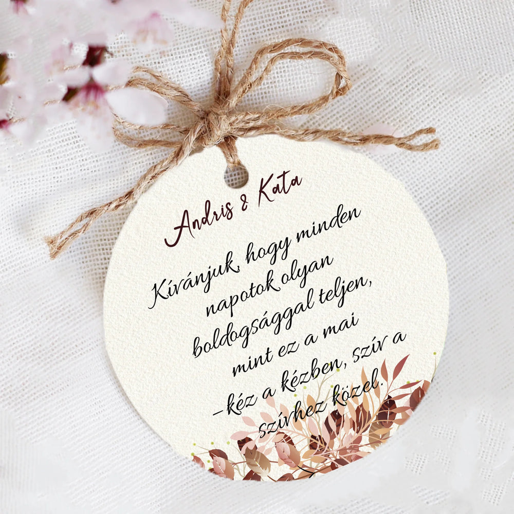 Szerkeszthető kerámia dísz - Jelképes esküvői ajándék egyedi mintával