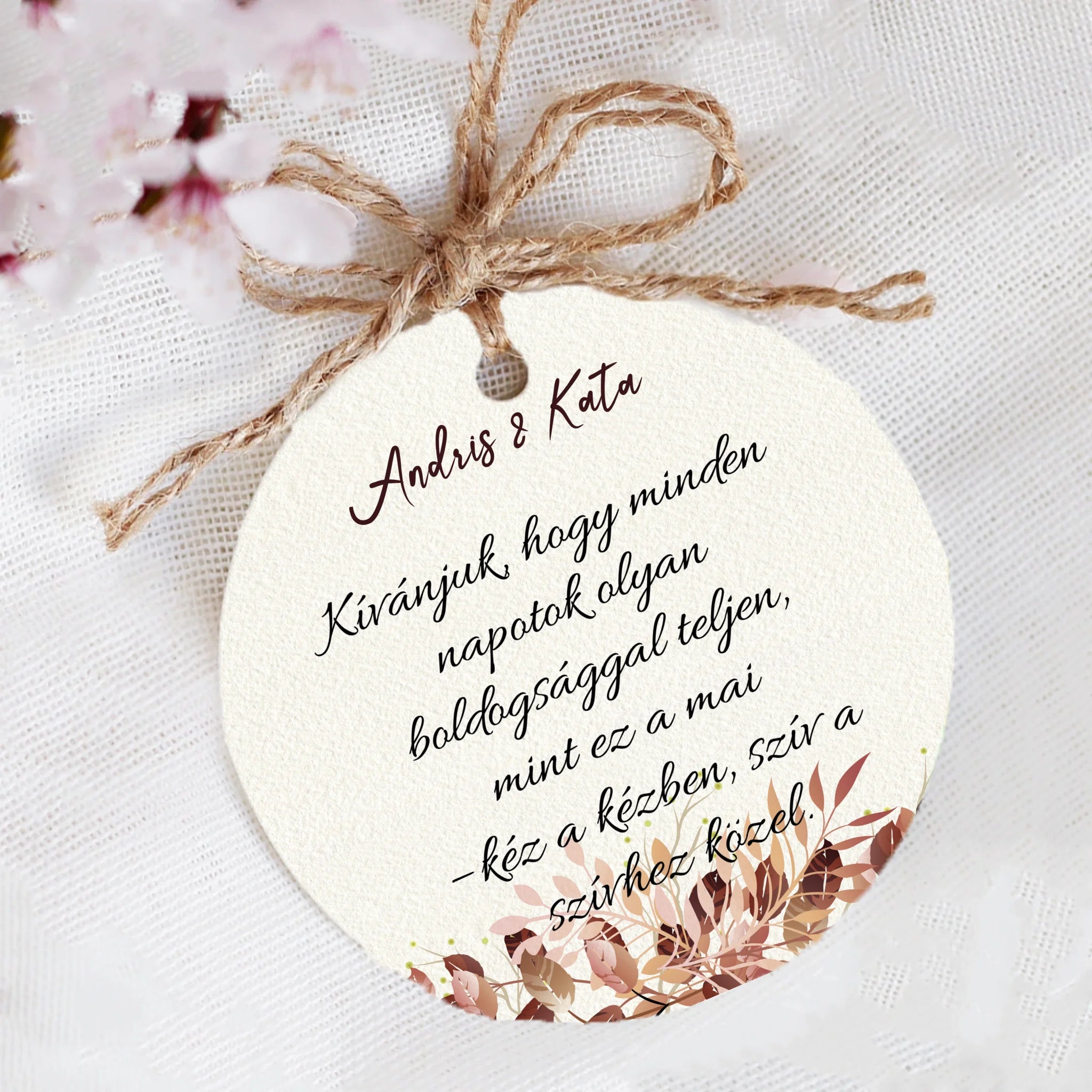 Szerkeszthető kerámia dísz - Jelképes esküvői ajándék egyedi mintával