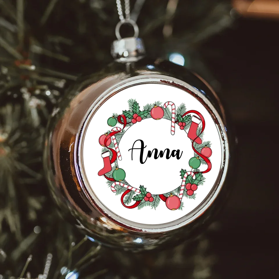 ezüst gömb névvel