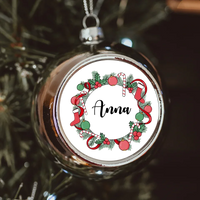 ezüst gömb névvel