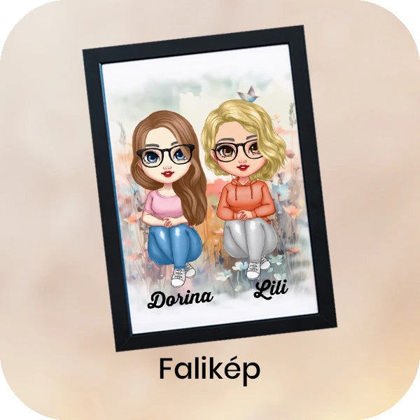 személyre szabható, cuki karakteres falikép