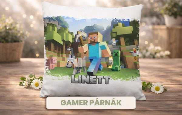 Gamer párnák - egyedi ajándékok