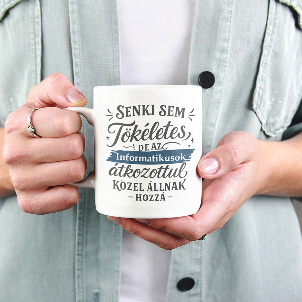Senki sem tökéletes - ajándék bögre informatikusoknak