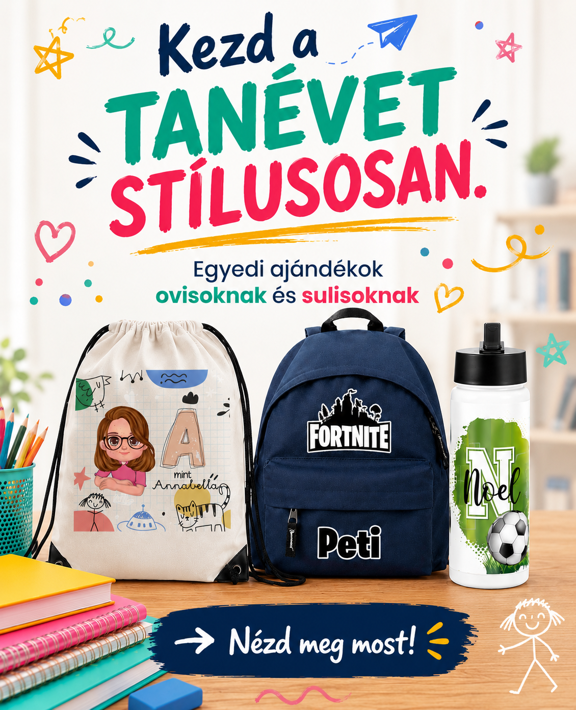 Egyedi ajándékok ovisoknak és sulisoknak tanévkezdésre
