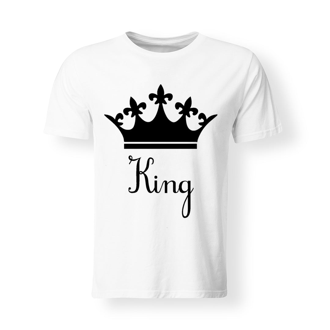 King feliratú férfi póló