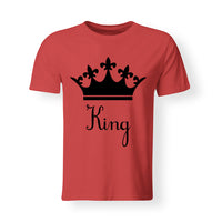 King feliratú férfi póló