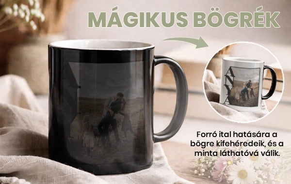 Hőre változó színváltós bögre - egyedi mágikus bögre