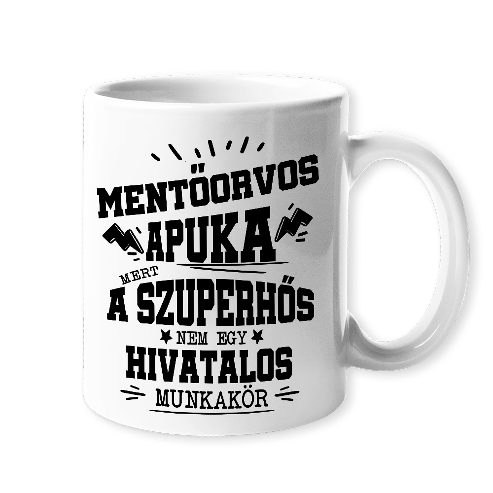 Mentőorvos apuka- egyedi ajándék bögre apának