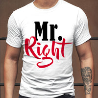 Mr. Right feliratú férfi póló