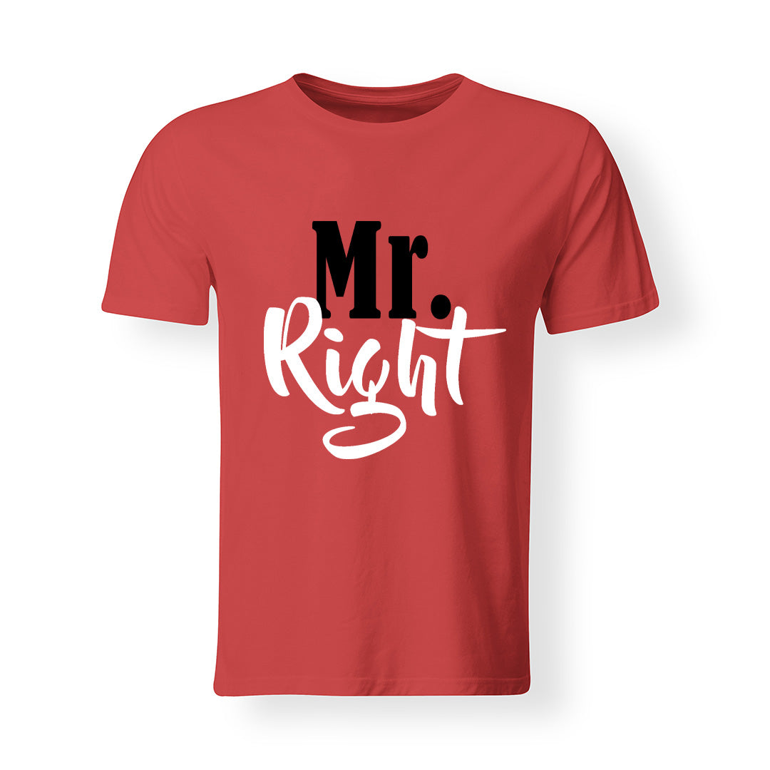 Mr. Right feliratú férfi póló