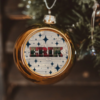 Karácsonyi arany gömbdísz saját névvel