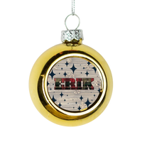 Karácsonyi arany gömbdísz saját névvel