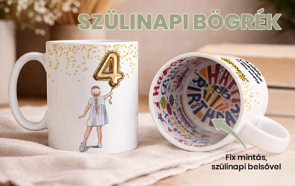 egyedi születésnapi bögre