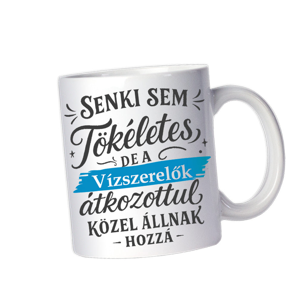 Senki sem tökéletes - ajándék bögre vízszerelőnek