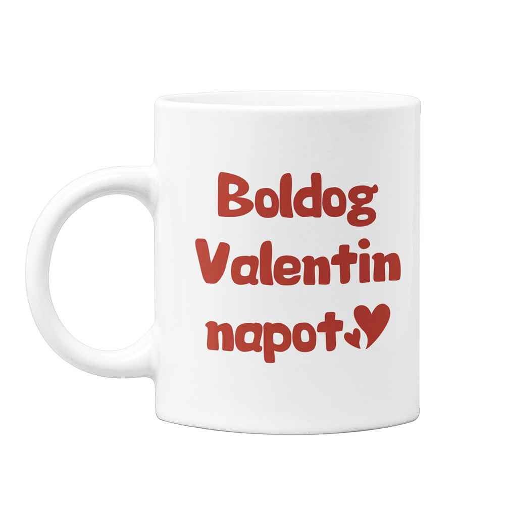 Macis egyedi feliratos bögre valentin napra