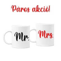 Mr és Mrs páros bögre Valentin napra